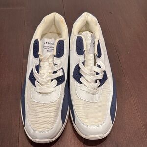 Fashion BohoLoco White and Navy Athletic Shoes